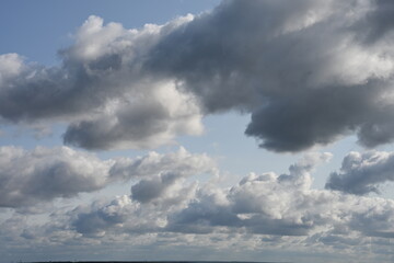 Cloudy sky. Specific shades of the sky, airiness, flight, the expanse of air. Photo 2