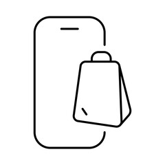 Smartphone Blue Line Editable Stroke Icon. Mobile Phone Functions, Settings, Technology, Apps, Security, Shopping, Mobile Wallet, Marketing, Promotion, Communication Vector Illustration