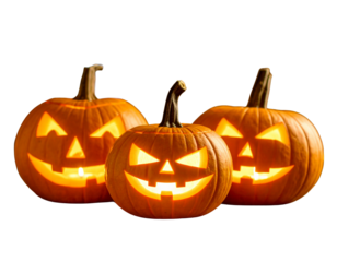 Pumpkin background for Halloween decoration on white background.