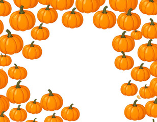 Pumpkin background for Halloween decoration on white background.