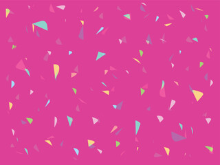 conffeti illustration on pink background.eps