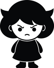 little girl with a cat