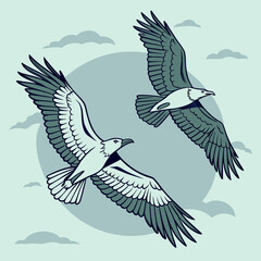 vector illustration of a bird