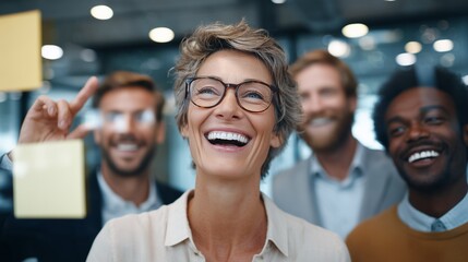 Focused on innovation, a multi-ethnic group of colleagues works together in a bright, modern workshop, using agile methods to plan their next project.