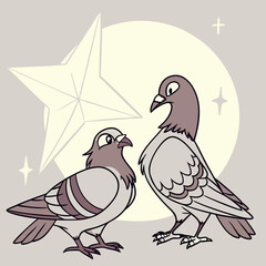 two birds on a branch