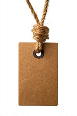 Rustic Kraft Paper Tag with Jute Rope: Simple, Elegant Design