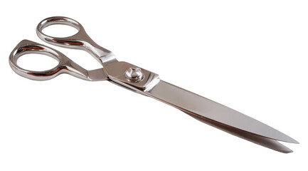 Fototapeta premium Stainless steel shears, angled view