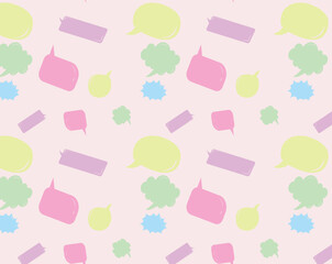 speech bubble vector pattern in vibrant colors