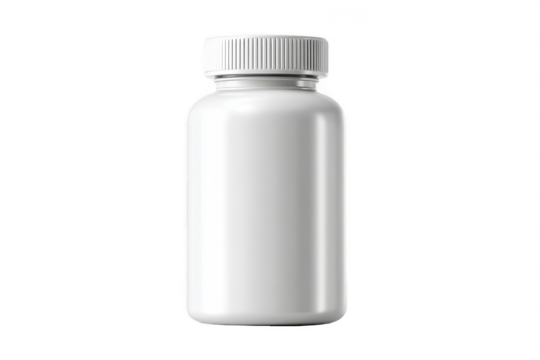 Blank white plastic pill bottle (20)
