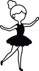 vector illustration of a cute girl