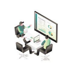 Teamwork Business Analytics with Dashboard Presentation in Office