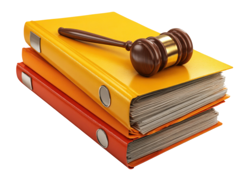 Law file containing court order and verdict call ideal for legal documentation visuals
