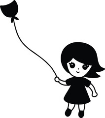 vector illustration of a cute girl