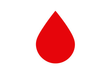 Fototapeta premium Blood Drop Red Liquid Icon On White Background