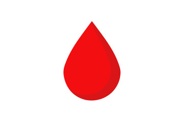 Obraz premium Blood Drop Red Liquid Icon On White Background