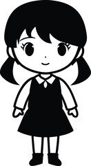 vector illustration of a cute girl