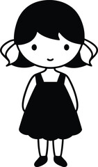 vector illustration of a cute girl