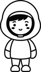 vector illustration of a cute girl