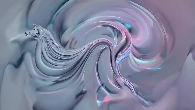 Abstract horse breeding process in slow flowing animation