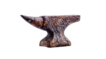 Ornate, antique-looking metal anvil