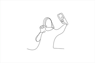 Phone call ond line art contact us icon design vectoricon


