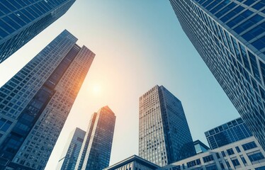 Urban Business Office Architecture as Modern Business Background