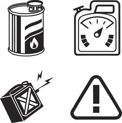 Battery icon set: modern vector symbols for phone and computer web design