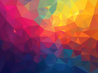 Abstract Colorful Geometric Low Poly Background with Vivid Red Orange Yellow and Blue Triangles texture