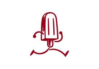 Popsicle simpple hand drawn vector illustration