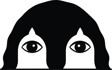 vector illustration of cartoon eyes