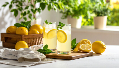 Lemonade glass, Generated image
