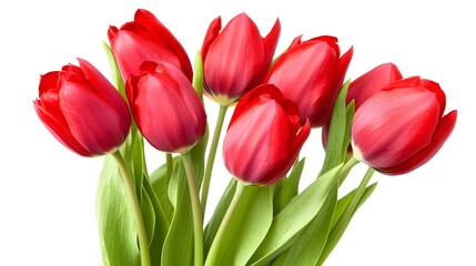 Fototapeta premium Vibrant Red Tulips Bouquet Spring Flowers