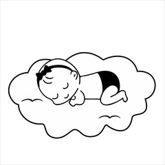 vector illustration of a baby 