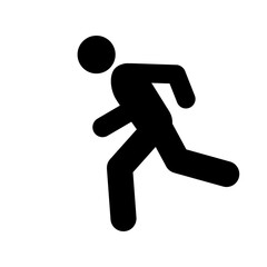 Running icon, Walk and run symbol, Vector illustration design.
