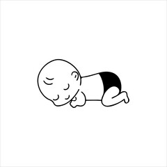 vector illustration of a baby 