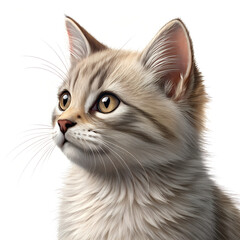 Fototapeta premium Cat 3d Closeup Shot