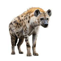 Obraz premium Spotted Hyena in Detailed View (transparent background) Generative Ai.