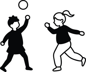 boy and girl playing basketball