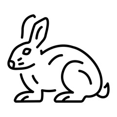 An outline style icon depicting rabbit