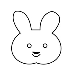 rabbit silhouette icon design template