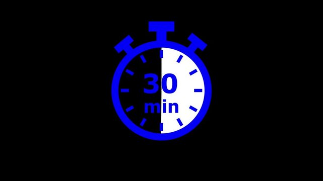 Time counter symbol stock video and black background . - Powered by Adobe