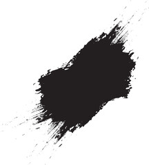 Black ink splash and brush effect