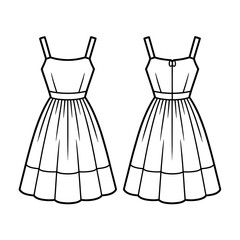 vector illustration of a fashion dress