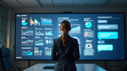 Analyzing Data Charts on a Large Screen Display