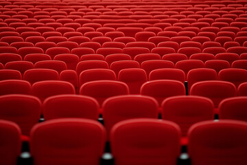 Fototapeta premium Rows of auditorium seats in disarray during a chaotic event