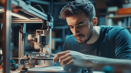 close-up-of-young-man-3d-printing-sustainable-plastic-object-in-small-studio-workshop