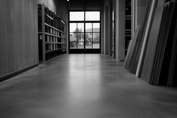Warehouse shelves in disarray with scattered items and boxes