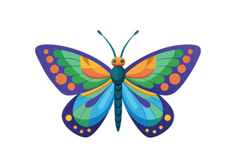 Vibrant Colorful Butterfly Illustration Nature's Beauty in Vivid Hues