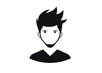 Stylish Male Avatar Icon Simple, Modern, and Versatile Profile Picture for Websites and Apps