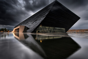 Modern architecture vs. historic buildings in the city